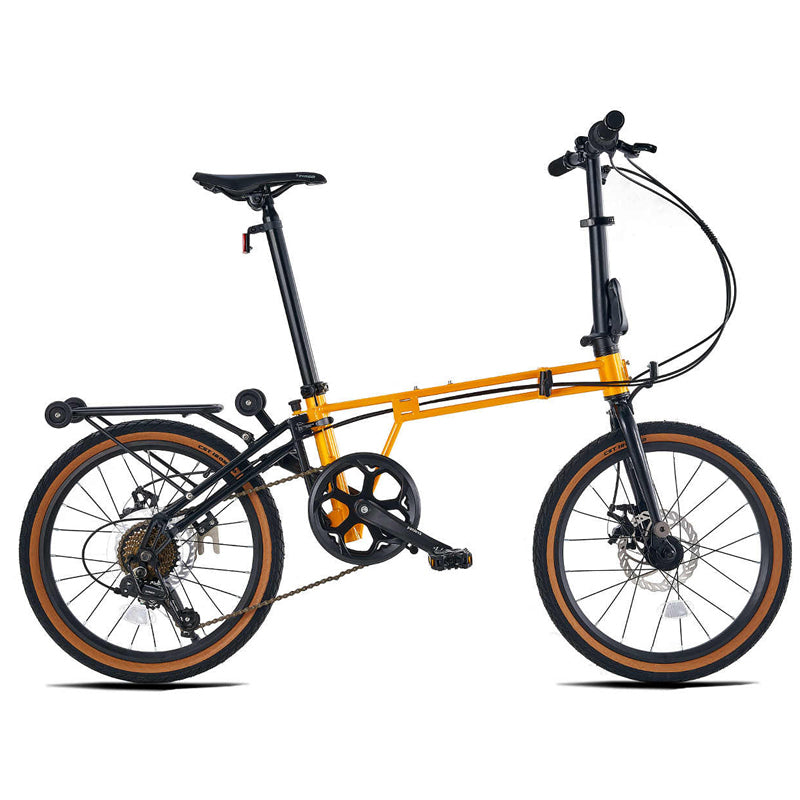 ACTAMID 20-inch three-fold bicycle with Shimano transmission that can be pushed to walk when folded