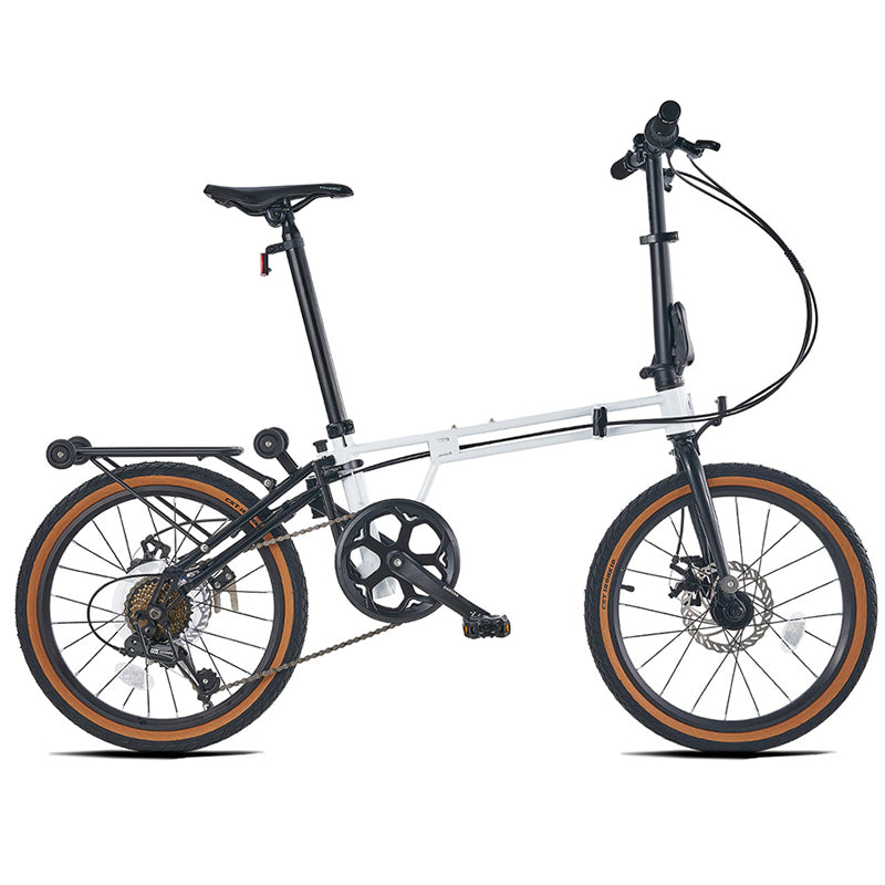 ACTAMID 20-inch three-fold bicycle with Shimano transmission that can be pushed to walk when folded
