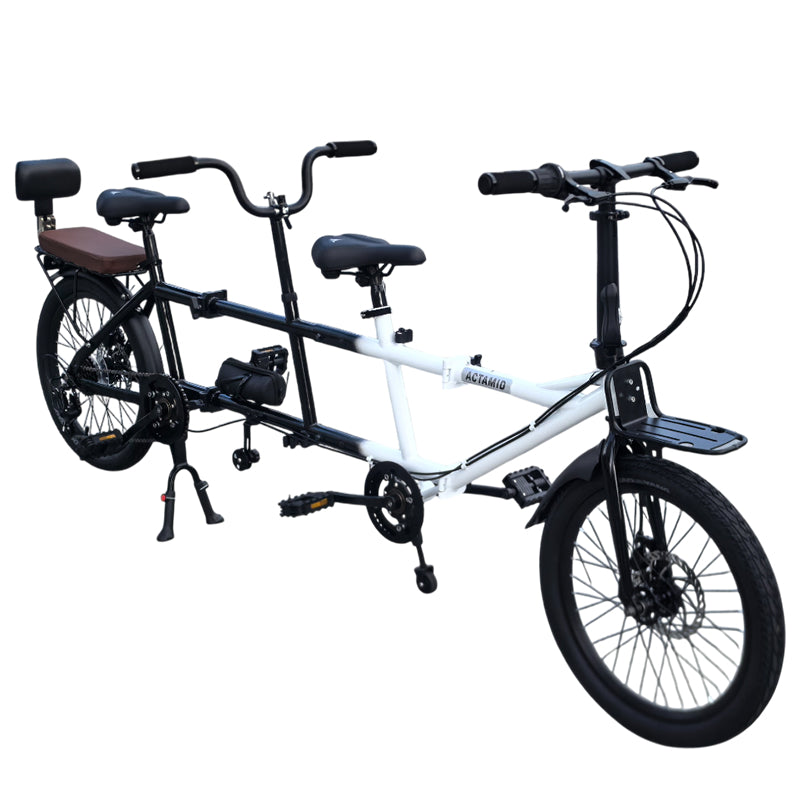 20 Inches Folding Tandem bikes 2-Seater Shimano 7 Speed Bike City Travel Tandem Bicycles
