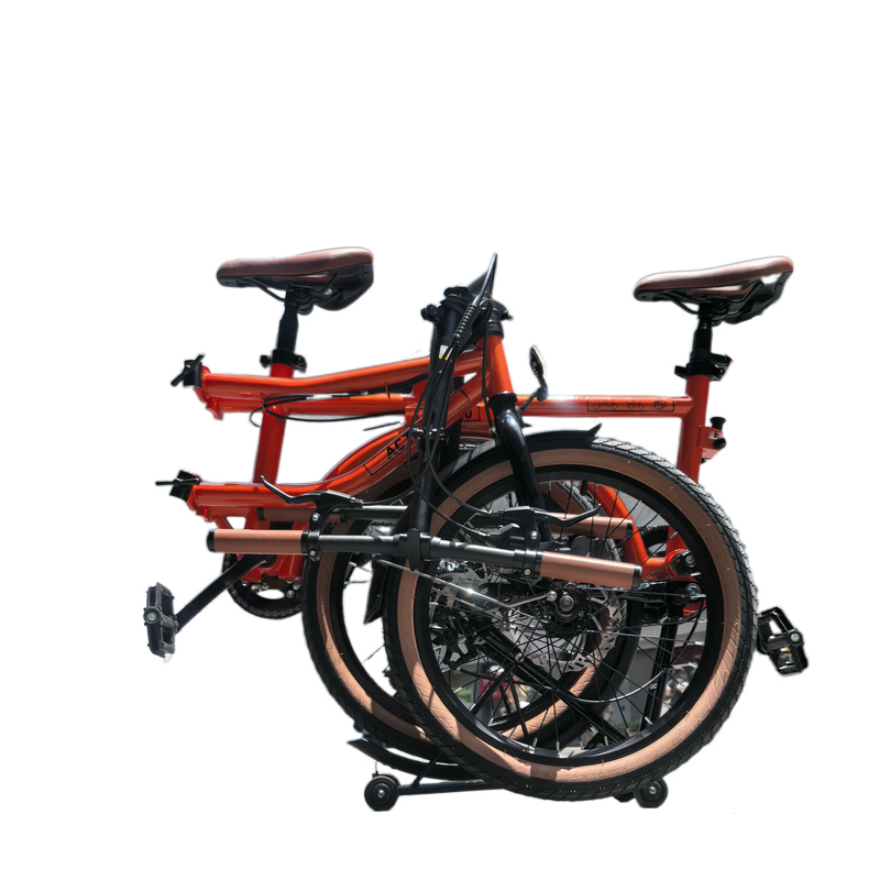 ACTAMID 20Inch Folding Tandem Bike 7 Speeds City Travel Tandem Bicycles Brompton Style