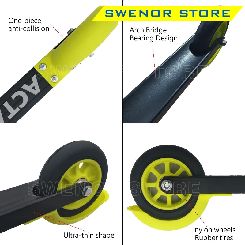 100x24mm nylon Rollerski Replacement Two Wheel Roller Ski Cross-country Rubber Tires For Nordic RollerSkiing Skate