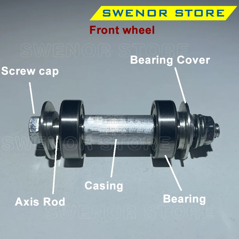 For Swenor 70x45mm Roller Skate Classic replacement front wheel Alutech rollerskis for Rear Rubber wheel Set