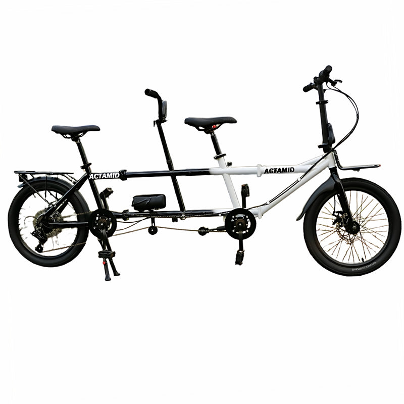 20 Inches Folding Tandem bikes 2-Seater Shimano 7 Speed Bike City Travel Tandem Bicycles