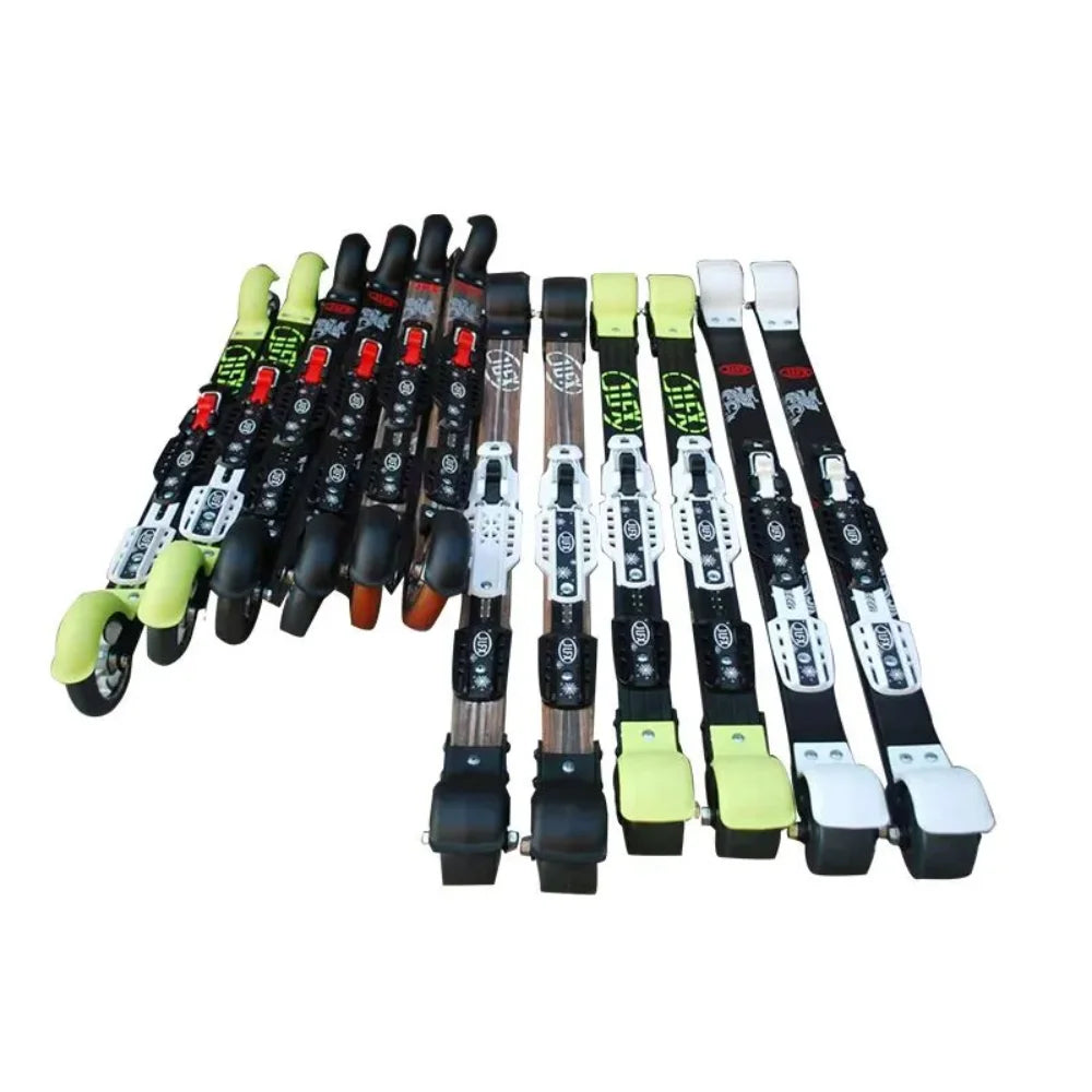 710mm Light Weight Wood Cross-Country Rollerski Aluminum Alloy Classic Skate Board Roller Skis NNN Sport XC Sking Train