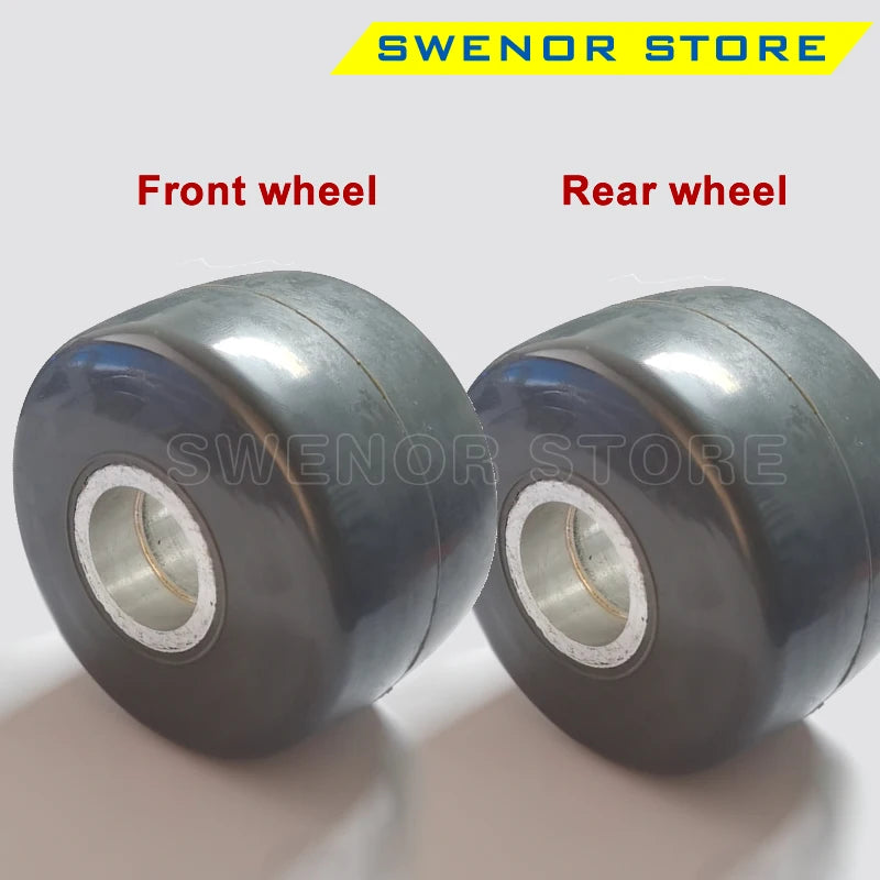 For Swenor 70x45mm Roller Skate Classic replacement front wheel Alutech  rollerskis for Rear Rubber wheel Set